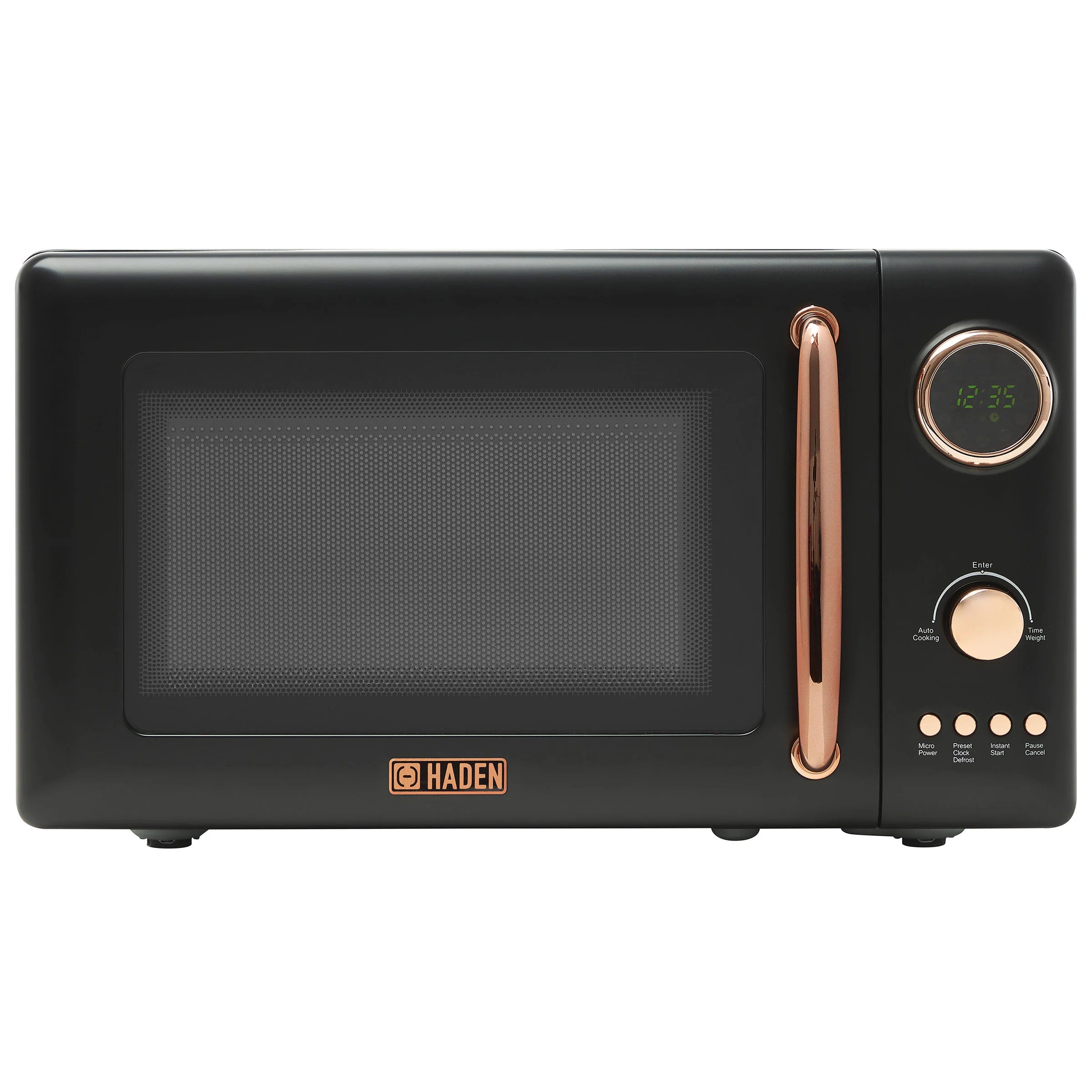 Haden Retro Microwave - Black & Copper