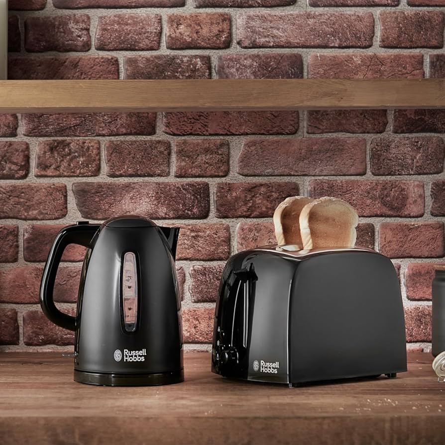 Russell Hobbs 21271 Textures Black Kettle – 1.7L Rapid Boil Electric Kettle