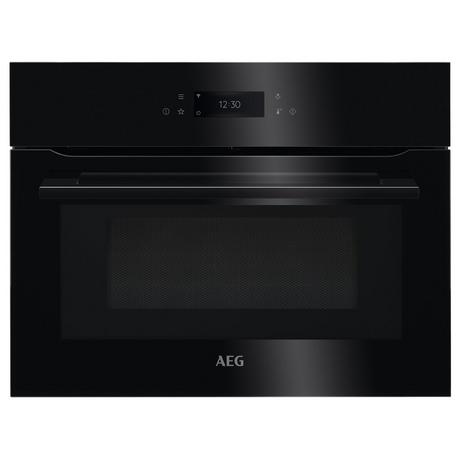 AEG KMK768080B 59.5cm Built In Combination Microwave Compact Oven - Gloss Black