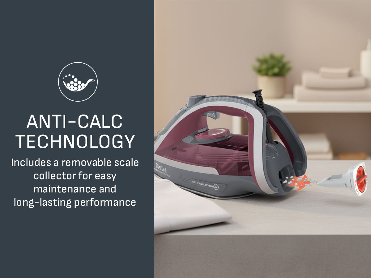 Tefal Ultraglide Anti-Scale Plus FV5872 Steam Iron / Grey & Purple