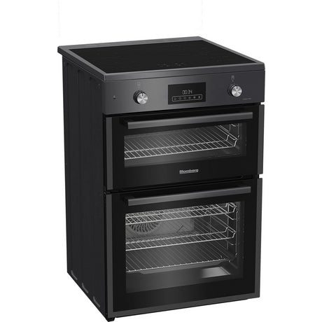 Blomberg HIRN651N 60cm Double Oven Electric Cooker with Induction Hob - Anthracite