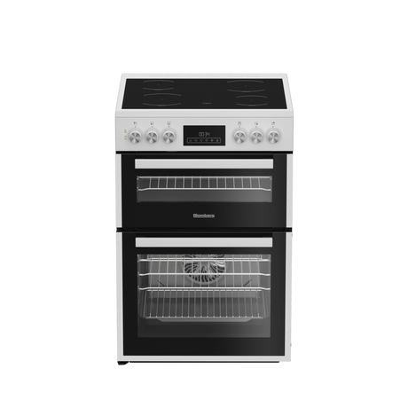 Blomberg HKRN651W 60cm Double Oven Electric Cooker with Vitroceramic Hob - White