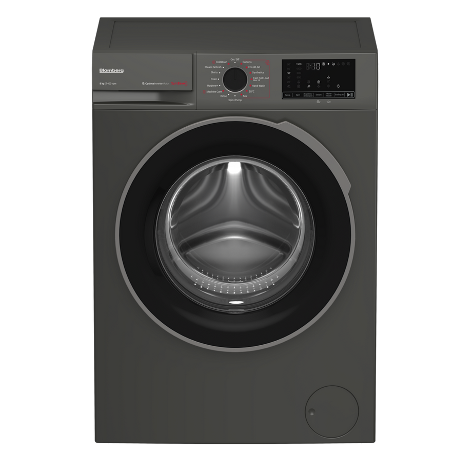 Blomberg LWA18461G 8kg 1400 Spin SpinSave Washing Machine - Graphite