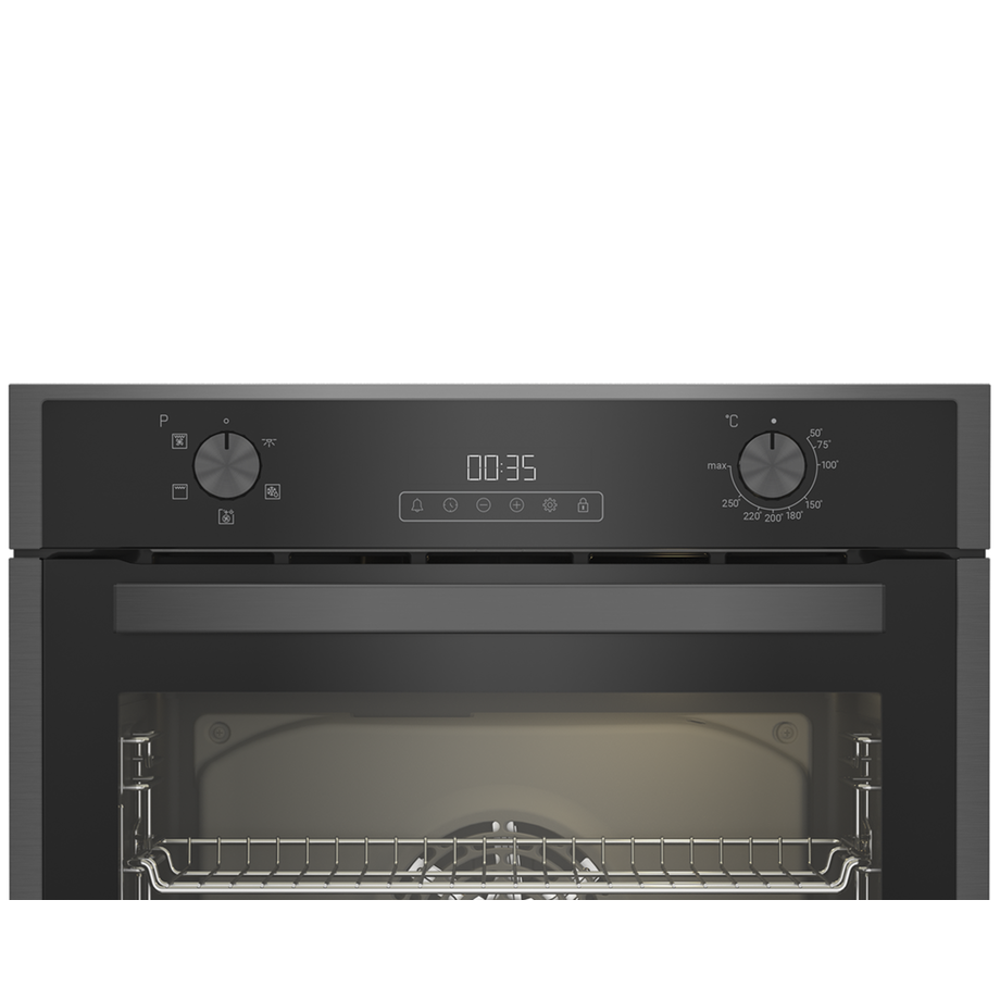 Blomberg ROEN9202DX 59.4cm Built In Single AeroChef Oven - Dark Steel