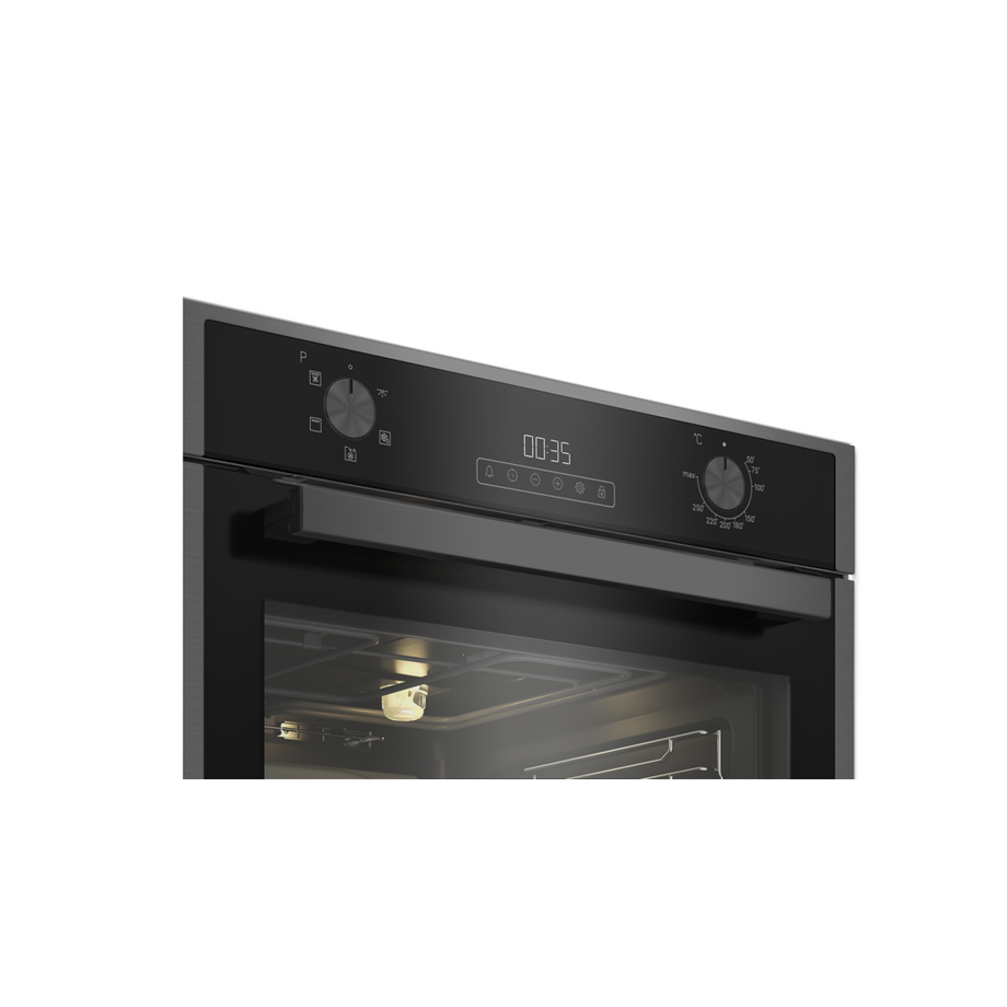 Blomberg ROEN9202DX 59.4cm Built In Single AeroChef Oven - Dark Steel