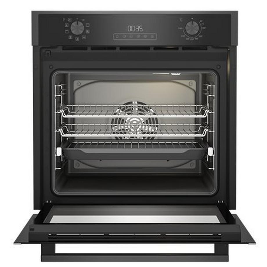 Blomberg ROEN9222DX 59.4cm Built In Single AeroChef Multi-Function Oven - Dark Steel