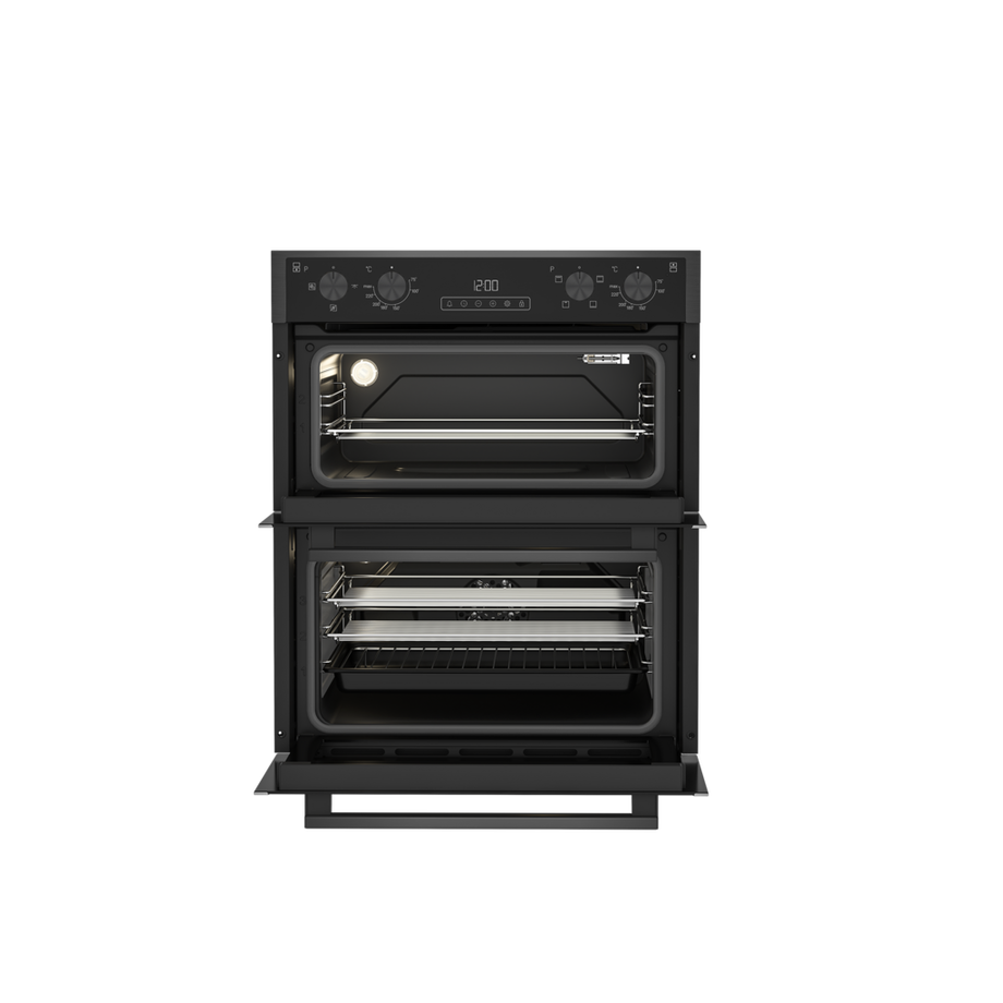 Blomberg ROTN9202DX 59.4cm Built-Under Electric Double Oven - Dark Steel