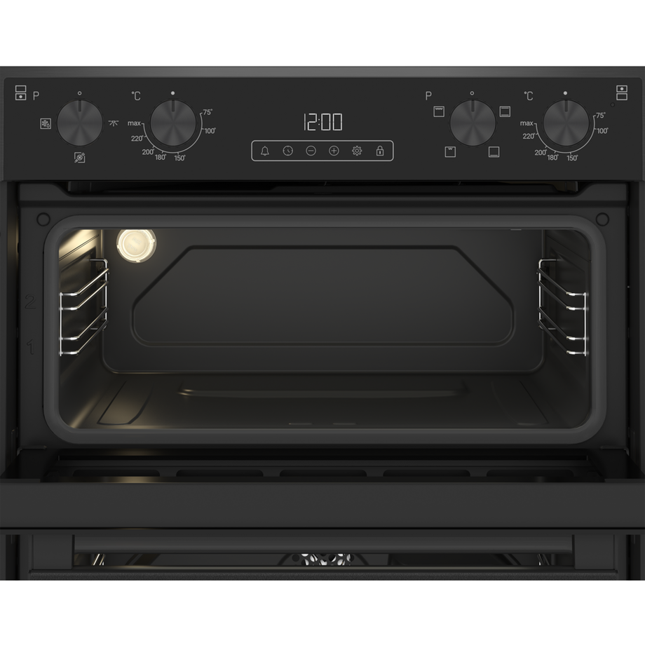 Blomberg ROTN9202DX 59.4cm Built-Under Electric Double Oven - Dark Steel