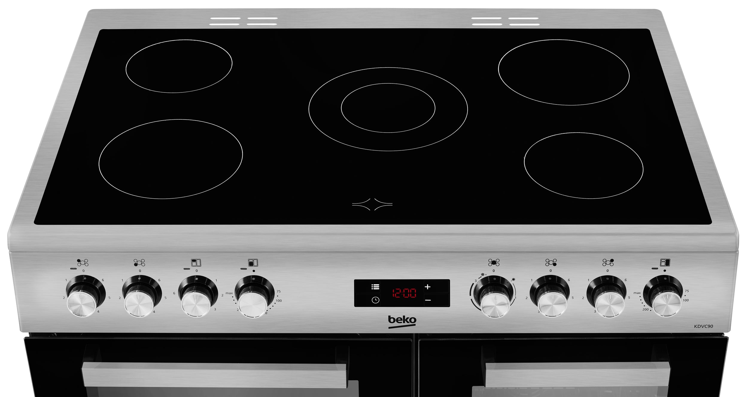 Beko kdvc90x 90cm wide all electric range cooker- stainless steel