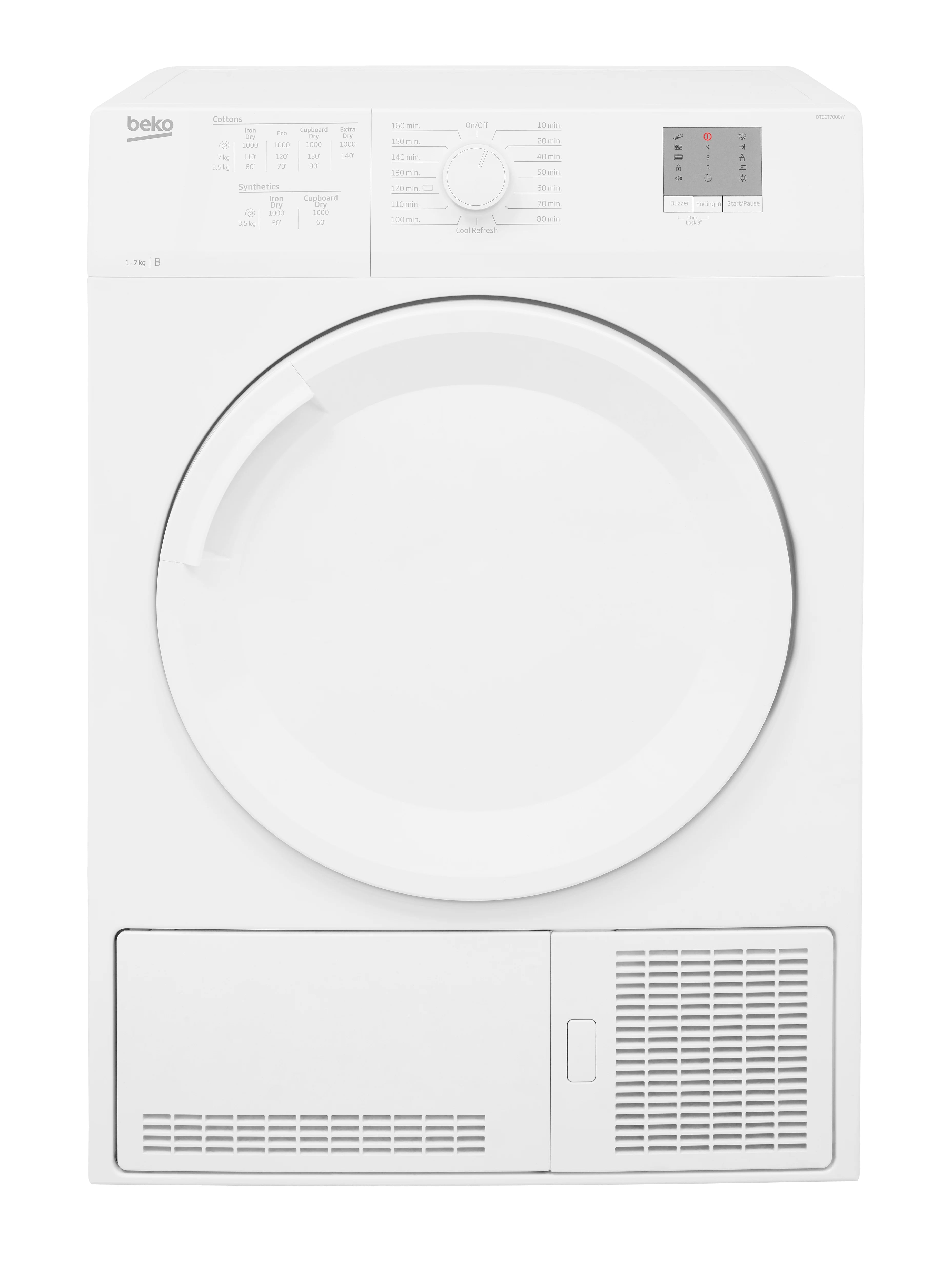 BEKO 7KG CONDENSER DRYER | DTGCT7000W
