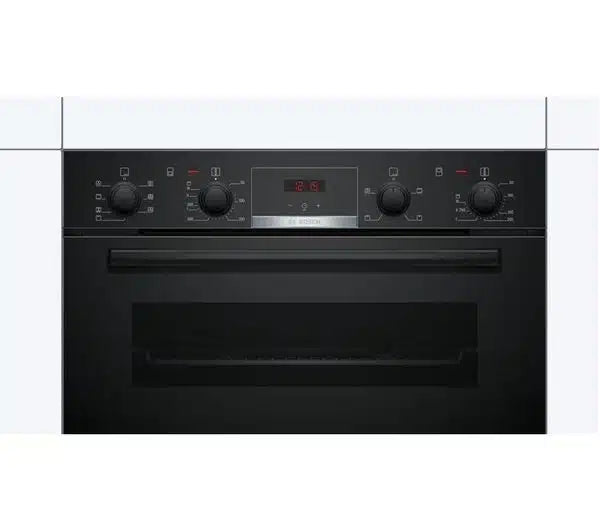 Bosch MBS533BB0B 59.4cm Built In Electric Double Oven with 3D Hot Air - BLACK