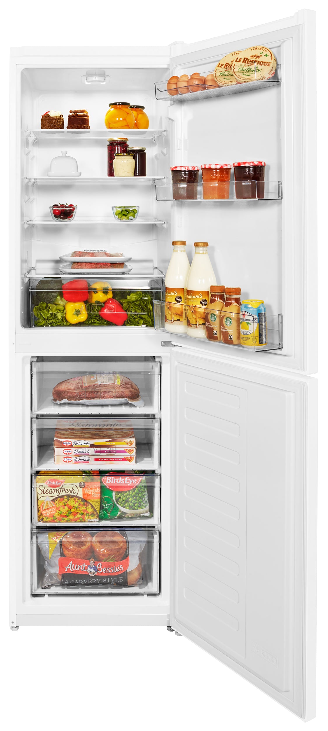 Beko CSG3582W Freestanding static  Fridge Freezer