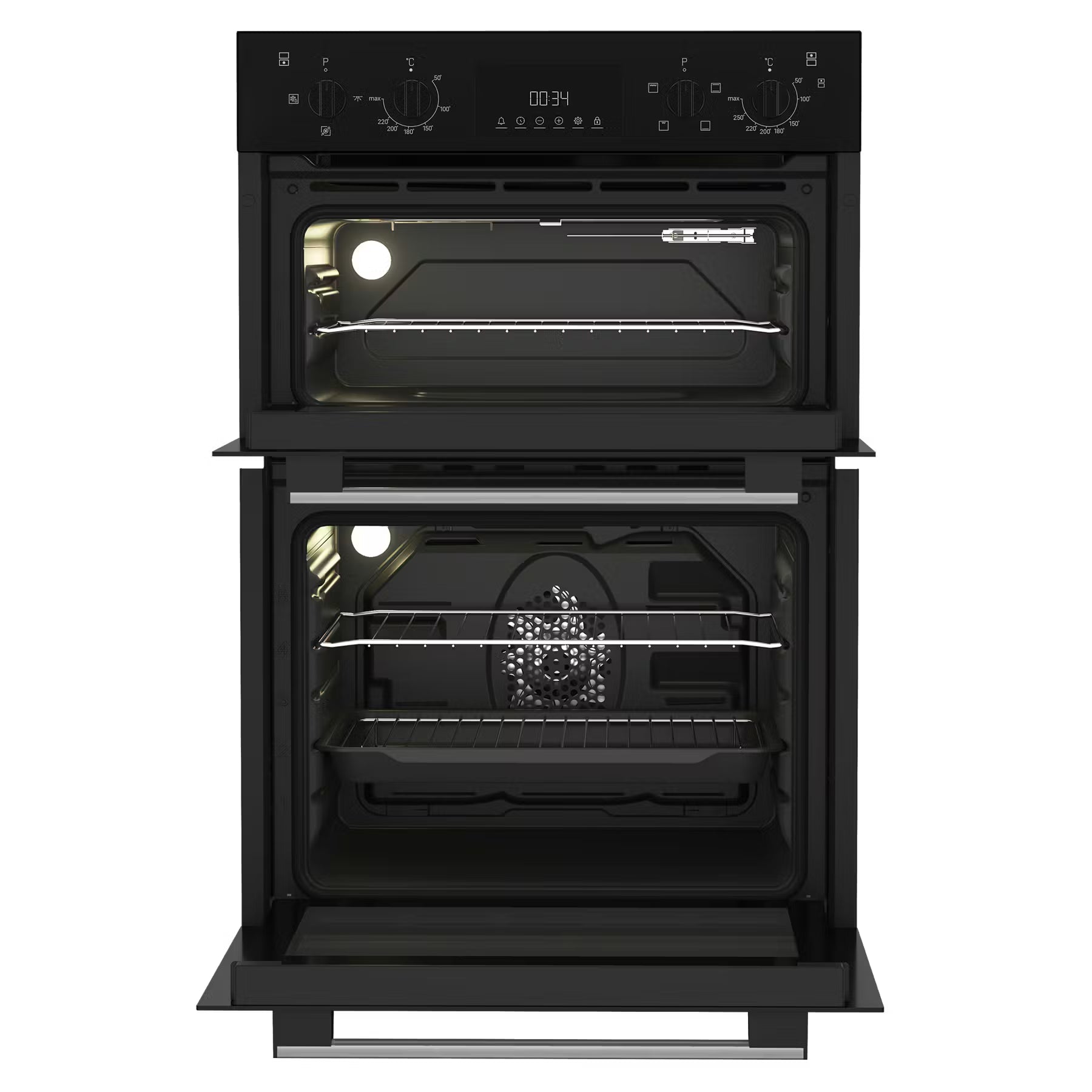 Indesit DII10DB Built-In Double Oven Electric Double Oven - Black