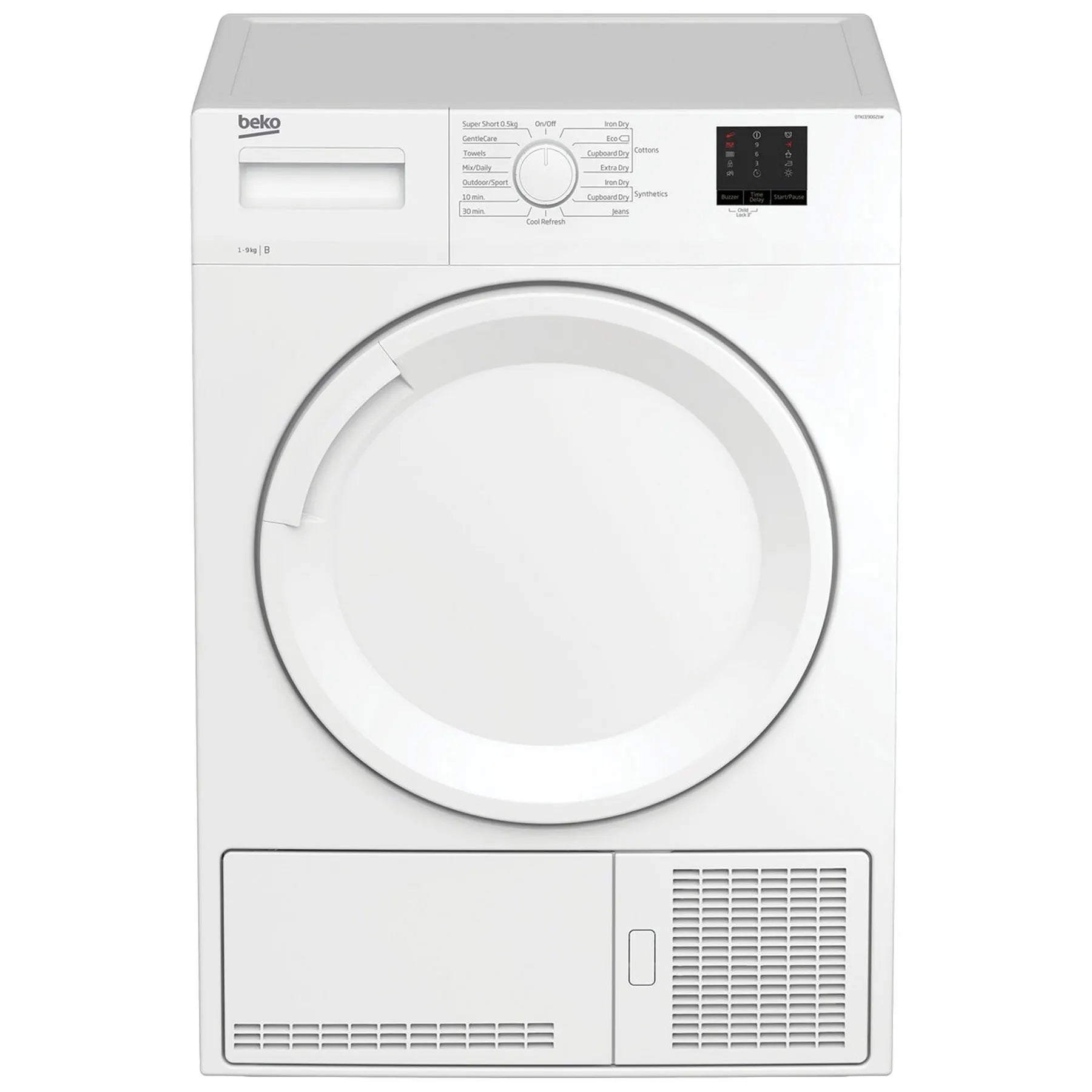 Beko DTKCE90021W 9kg Condenser Dryer in White B Rated Sensor