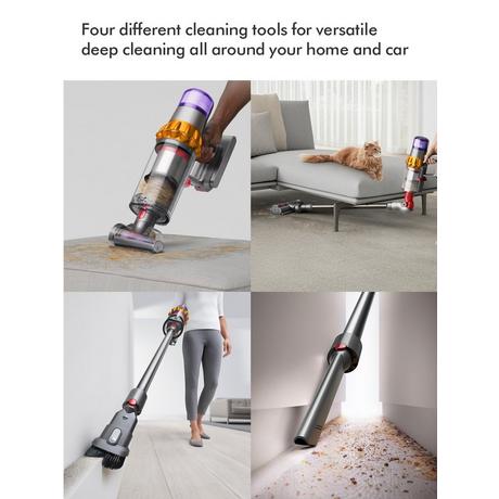 Dyson V15-2024KIT Cordless Vacuum - 60 Minutes Run Time - Yellow/Nickel