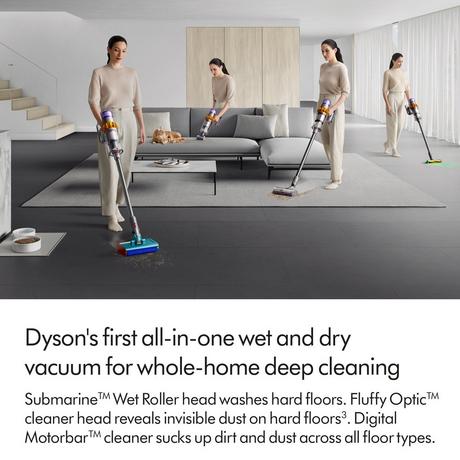 Dyson V15SUBMARINE Detect Submarine Wet & Dry cleaner - Yellow/Nickel