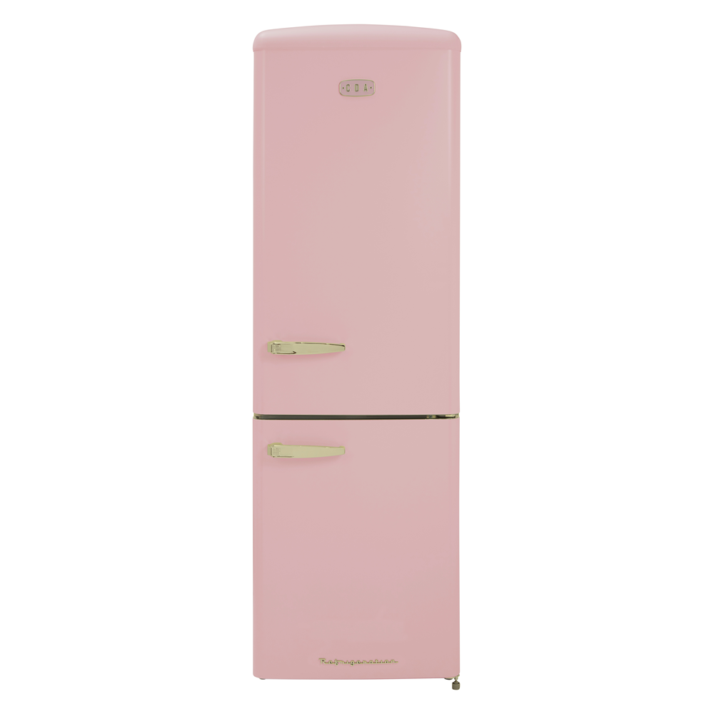 CDA  1194112 FLORENCE tea rose Retro 60cm freestanding 60/40 pink fridge freezer