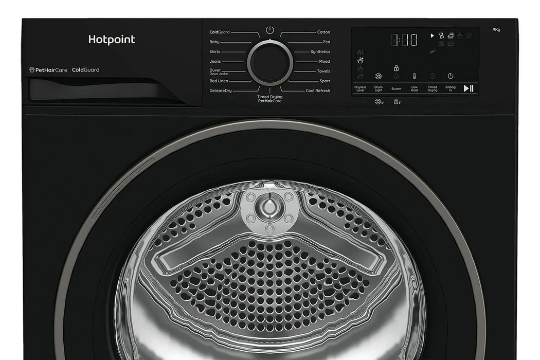 Hotpoint HHDD90BBIRE Black 9KG Heatpump Dryer **WORKS IN GARAGE**