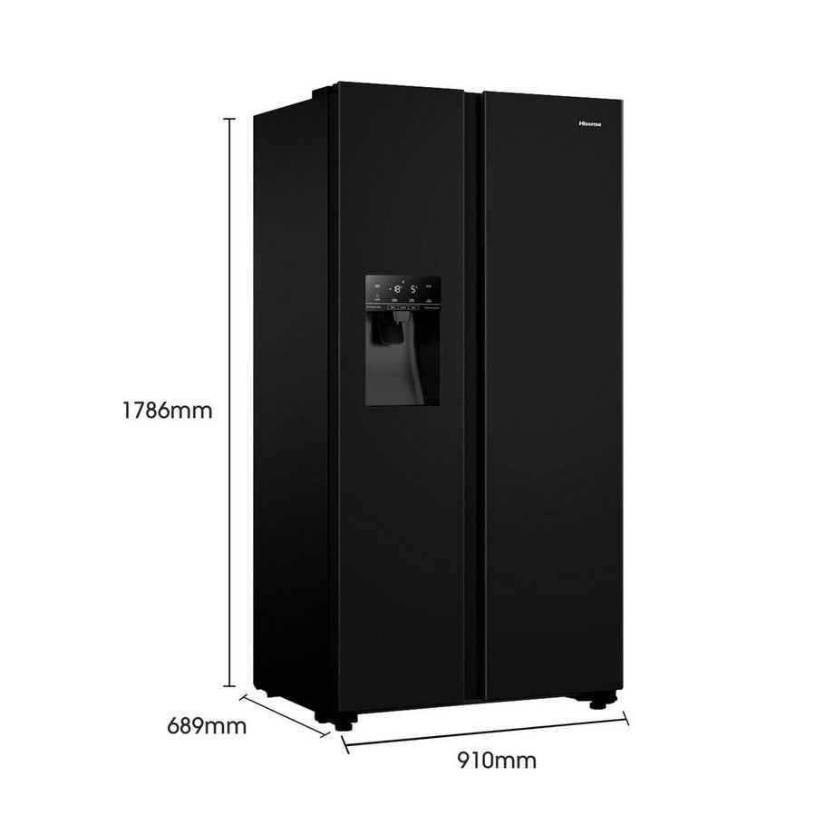 Hisense RS694N4TBE American Fridge Freezer - Black