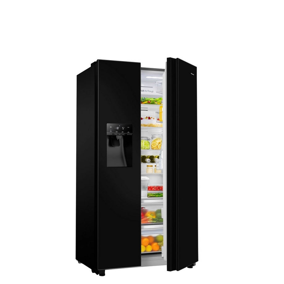Hisense RS694N4TBE American Fridge Freezer - Black