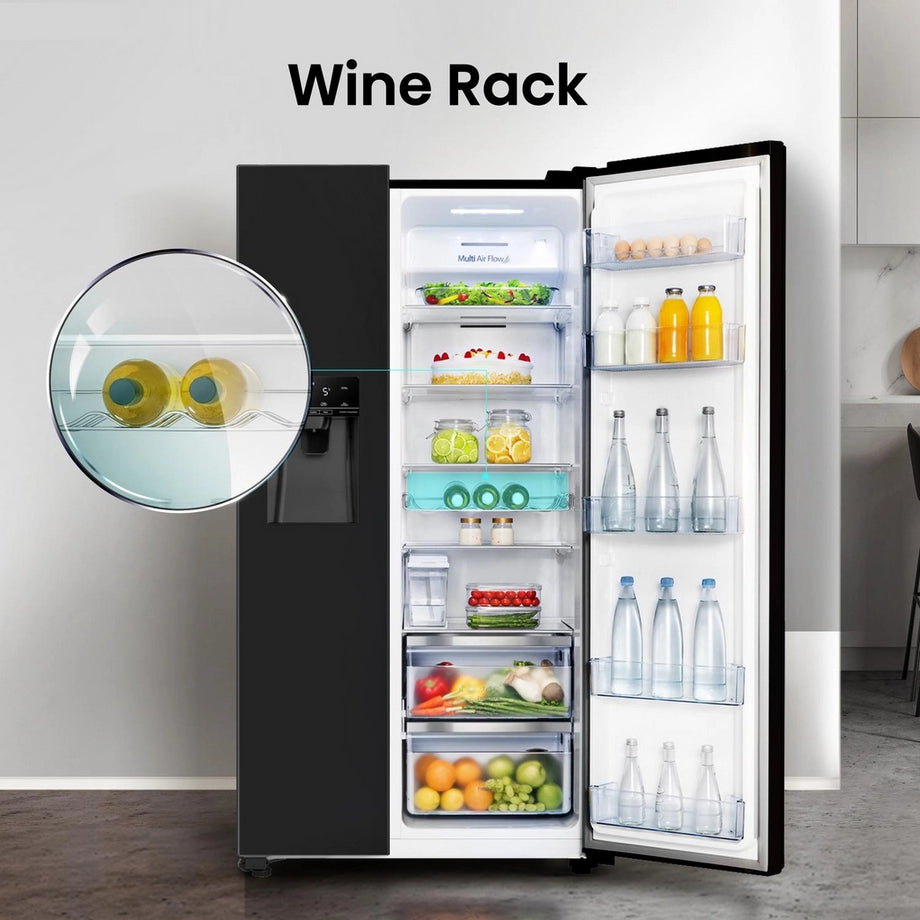 Hisense RS694N4TBE American Fridge Freezer - Black