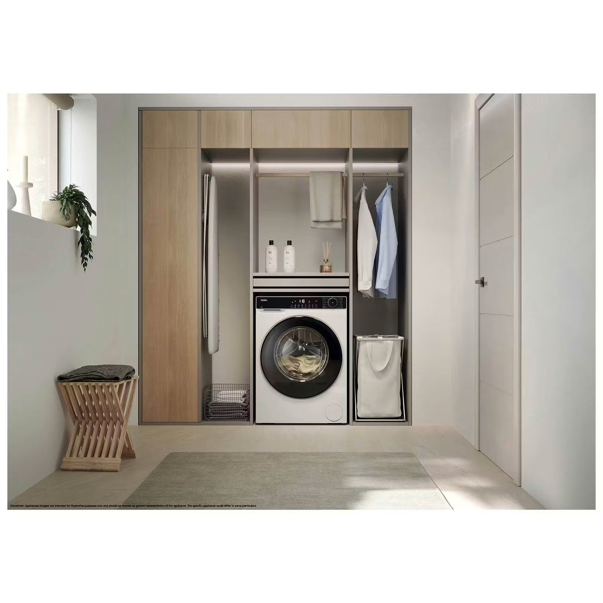 Haier HW90BP14357AETUK 9kg Washing Machine with 1400 rpm - White