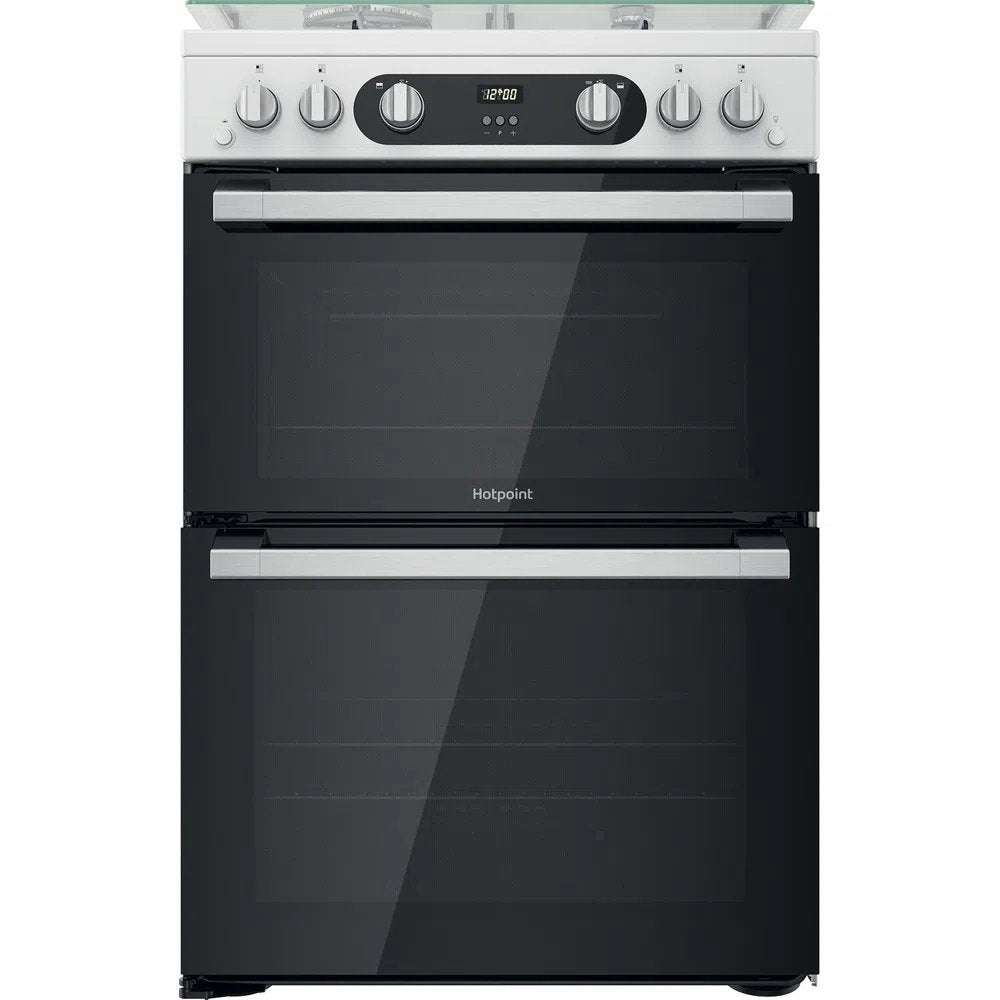 Hotpoint Double Gas Cooker - White - 60cm - HD67G02CCW/UK