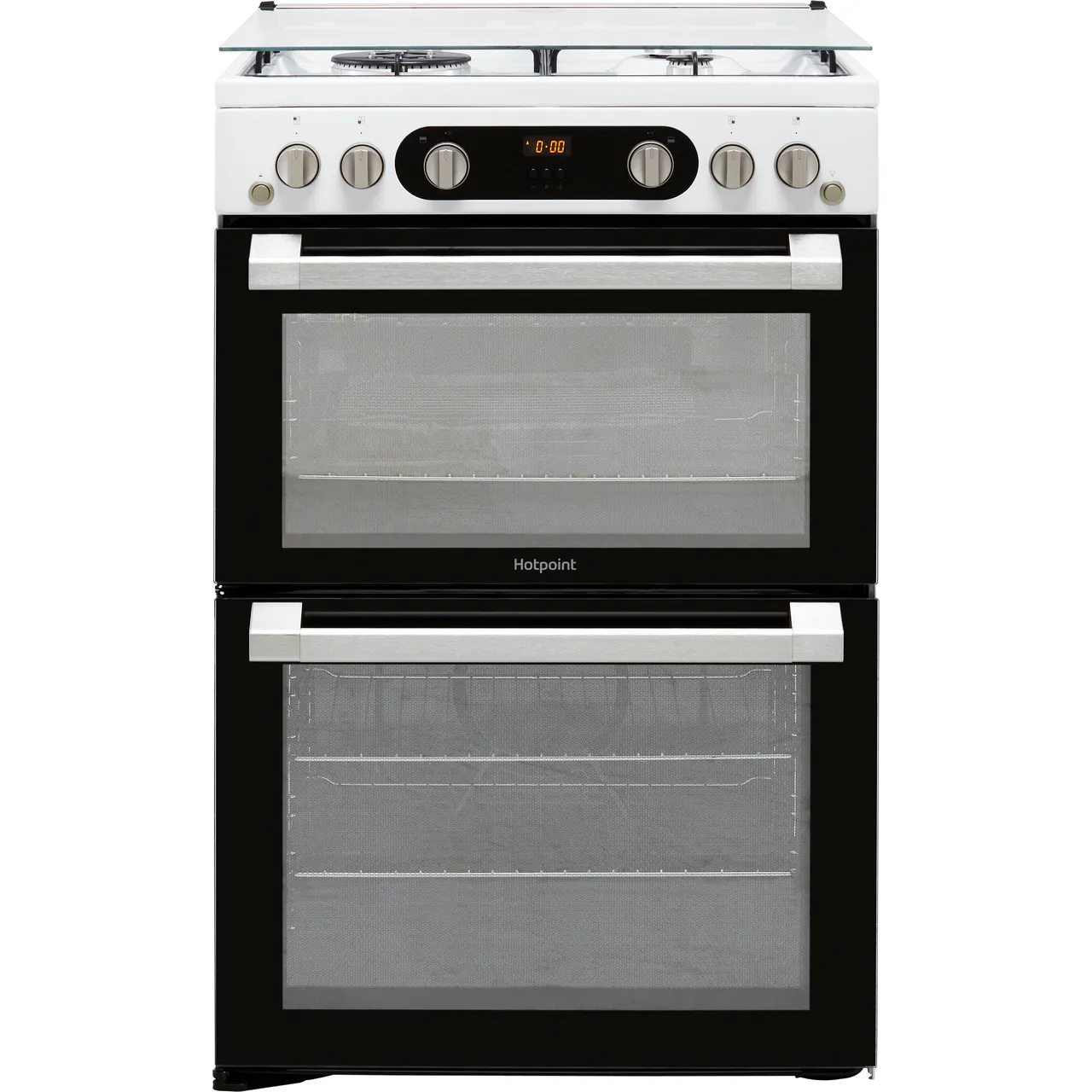 Hotpoint Double Gas Cooker - White - 60cm - HD67G02CCW/UK