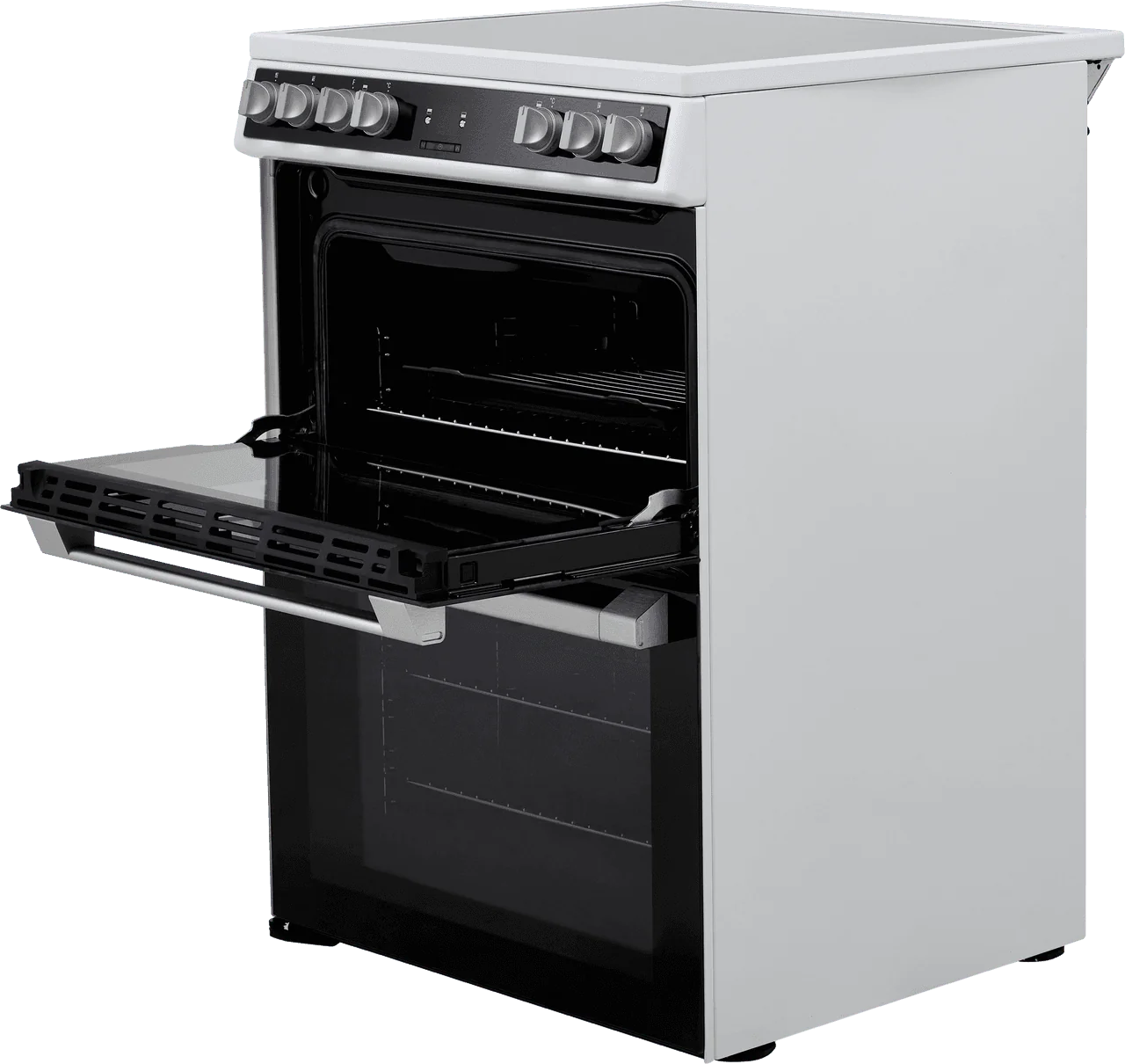 Hotpoint HDT67V9H2CW Ceramic Double Cooker -white