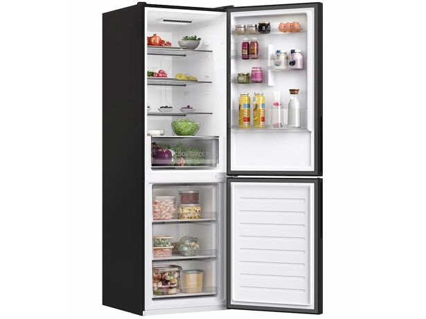 Hoover H0CE4T618EBK Frost Free Fridge Freezer-Matte Black