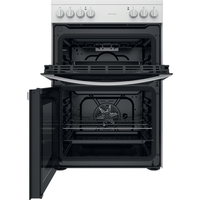 Indesit Electric freestanding double cooker: 60cm - IT60V9KMW/UK