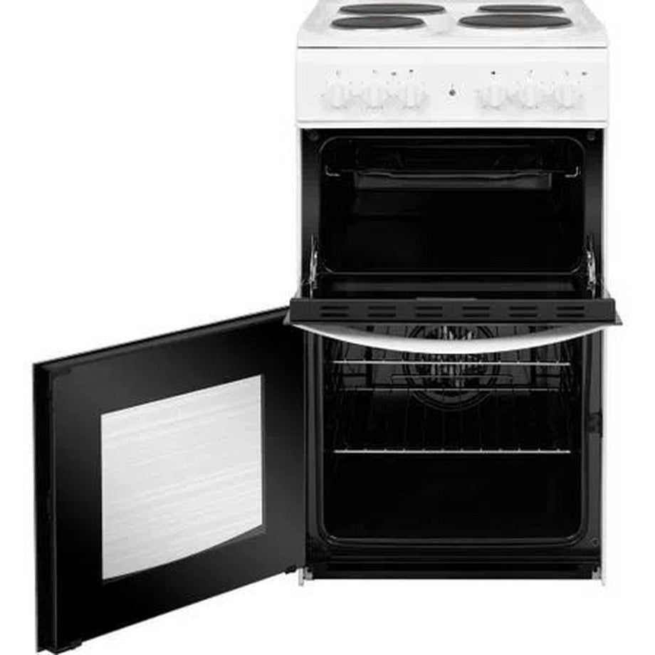 Indesit ID5E92KMW 50cm Twin Cavity Electric Solid Plate Cooker – White