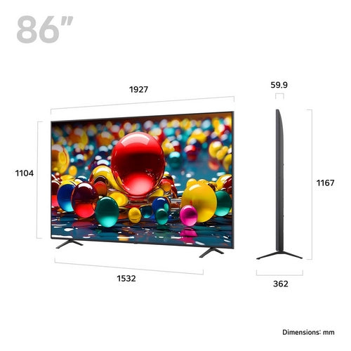 LG 86UA74006LB 86” UHD AI 4K Smart TV