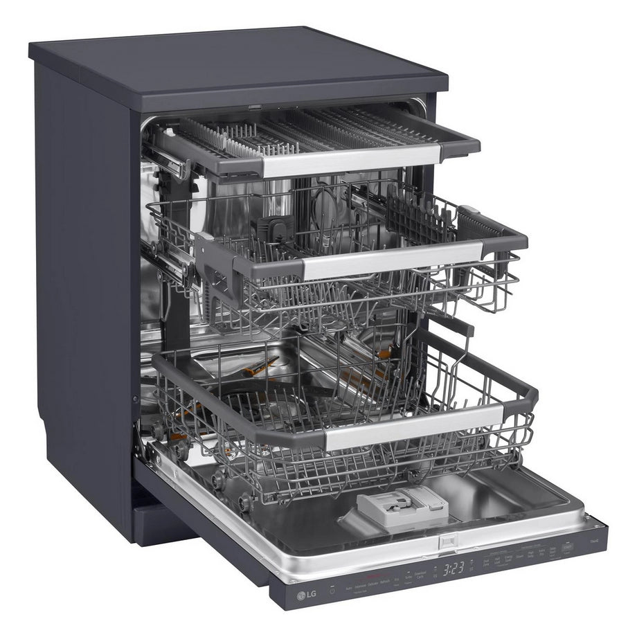 LG Series 7 TrueSteam QuadWash DF587HMS 14 PS WiFi Connected Freestanding Full Size Dishwasher - Matte Black