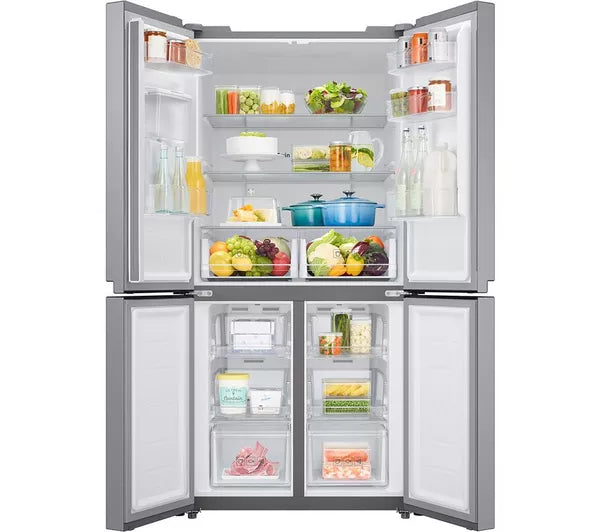Samsung RF48A401EM9 French Style Fridge Freezer with Twin Cooling Plus - Gentle Silver Matt  85cm wide