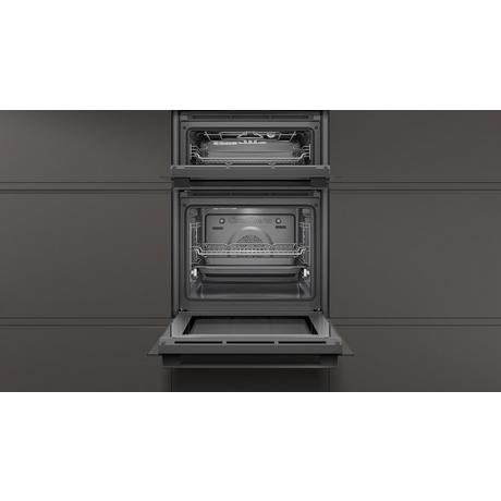 Neff U1ACE2HG0B 59.4cm Built In Electric Double Oven - Black with Graphite Trim