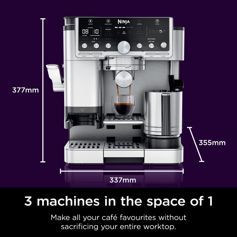 Ninja ES701UK Luxe Café Pro Series Espresso Machine - Black/Stainless Steel