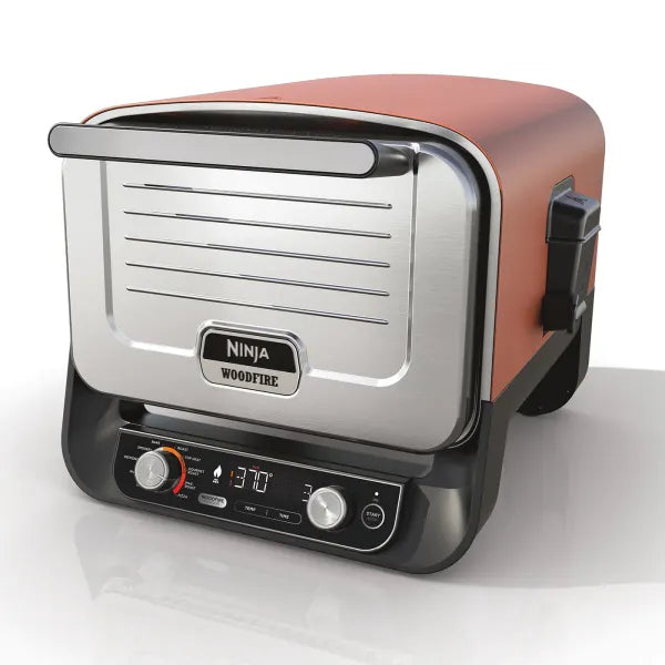 Ninja OO101UK Ninja Woodfire Outdoor Oven, Artisan Pizza Maker and BBQ Smoker - Terracotta/Steel