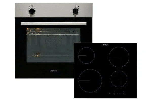 Zanussi 60cm Built-In Single Oven & Hob pack | Stainless Steel