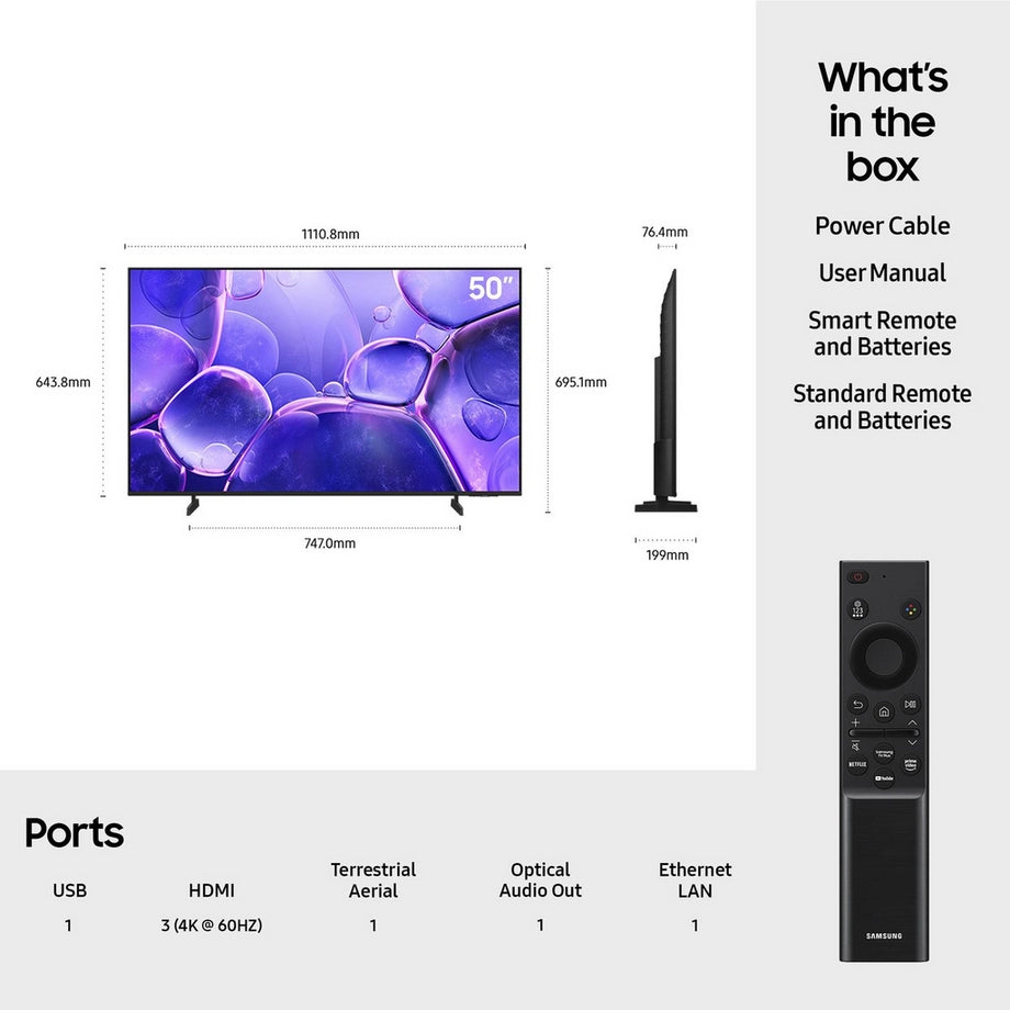Samsung UE50U8020FKXXU 50" 4K Crystal UHD Smart TV
