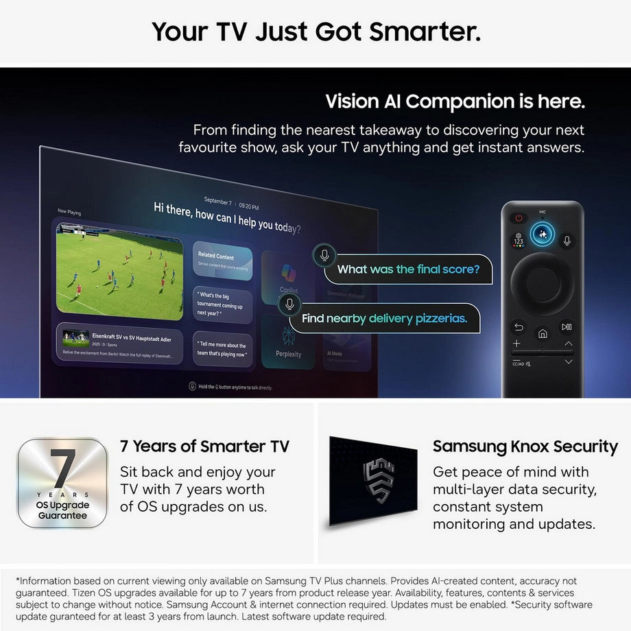 Samsung UE55M70HAKXXU 55" 4K Mini LED Vision AI Smart TV