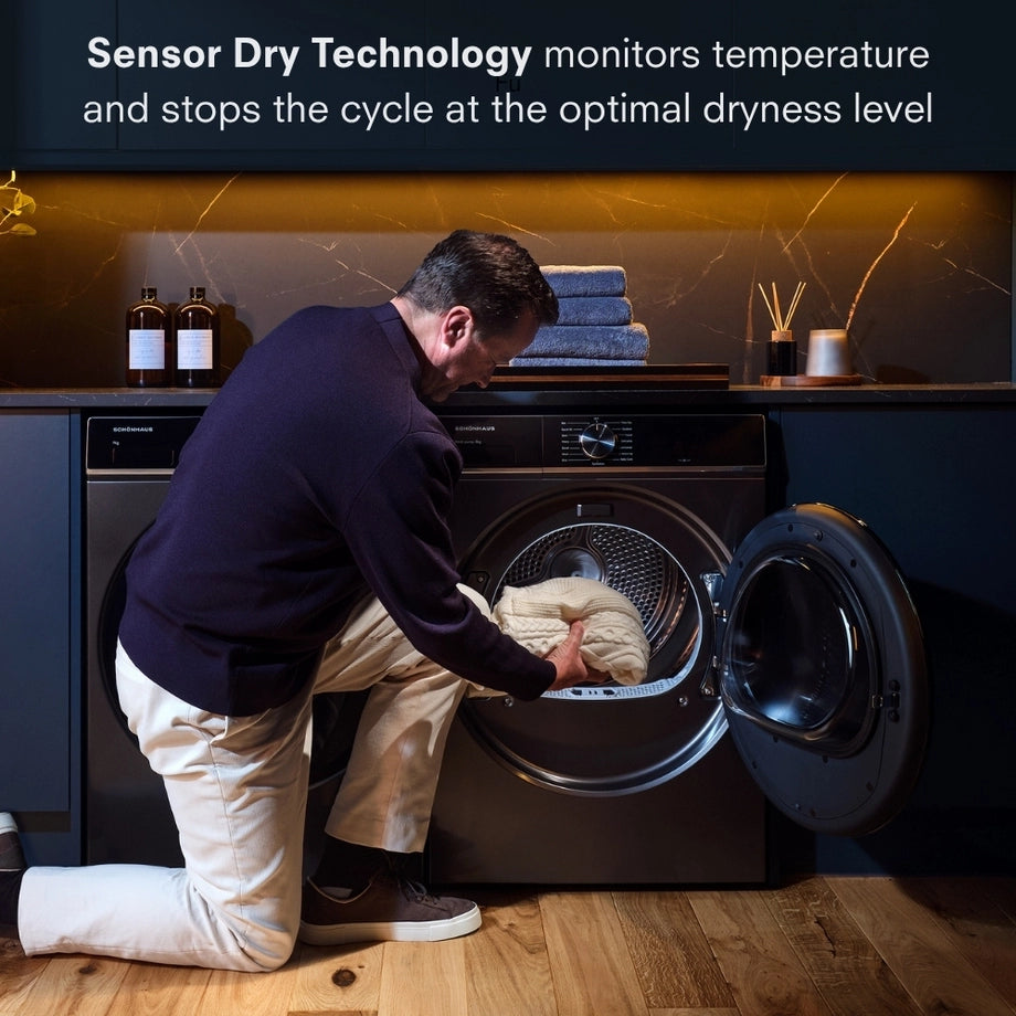 Schonhaus TDSHF018A3G 8kg Heat Pump Tumble Dryer - Graphite