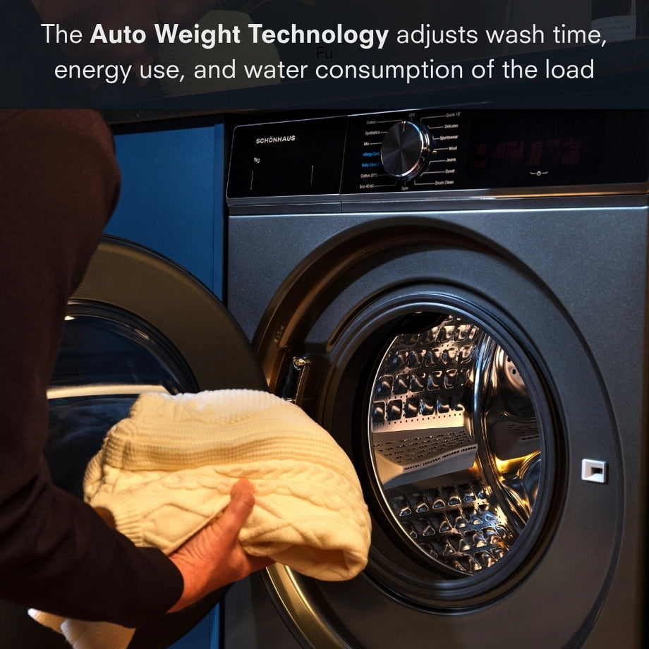 Schonhaus WMSF01914AG 9kg 1400 Spin Washing Machine - Graphite