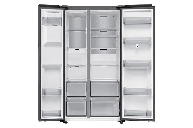 SAMSUNG Bespoke AI Family Hub RS90F66BEFEU American-Style Smart Fridge Freezer with On-device Bixby - Black