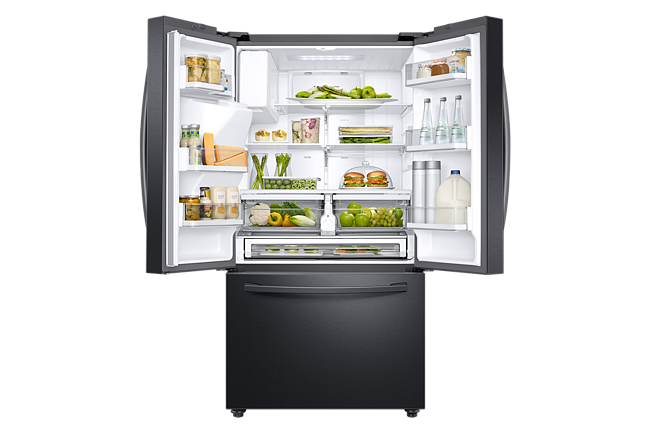 Samsung RF23R62E3BL90.8cm Frost Free French Style Fridge Freezer with Twin Cooling Plus - anthracite