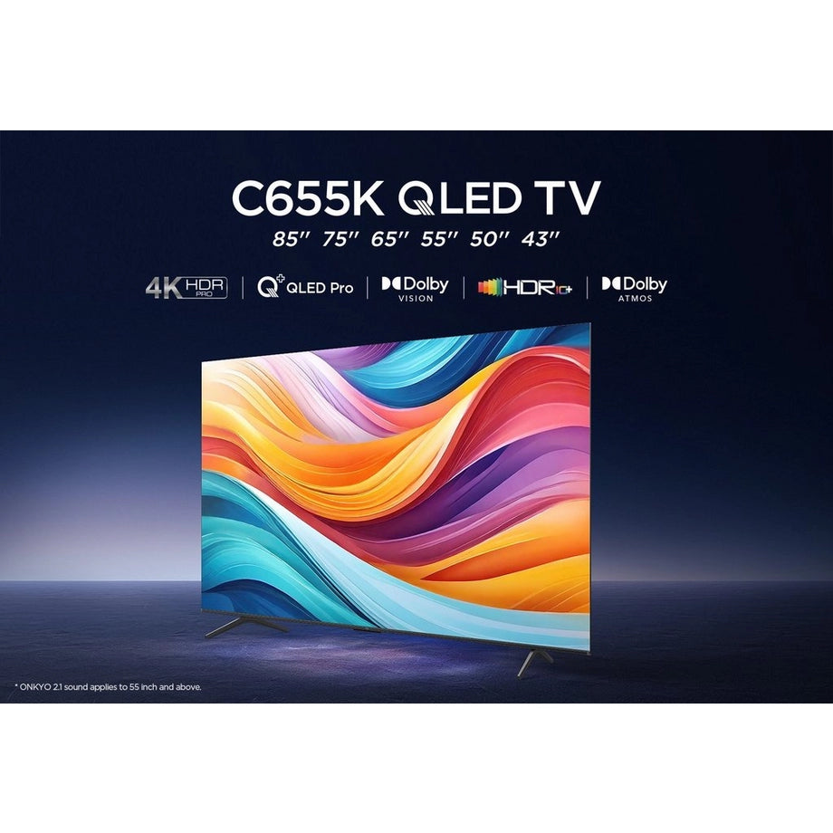 TCL 65C655K 65" 4K QLED HDR Pro Android TV (PRE ORDER)