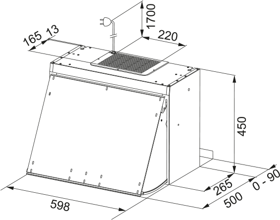 Franke FFI622GRLEDO Integrated Cooker Hood – Grey