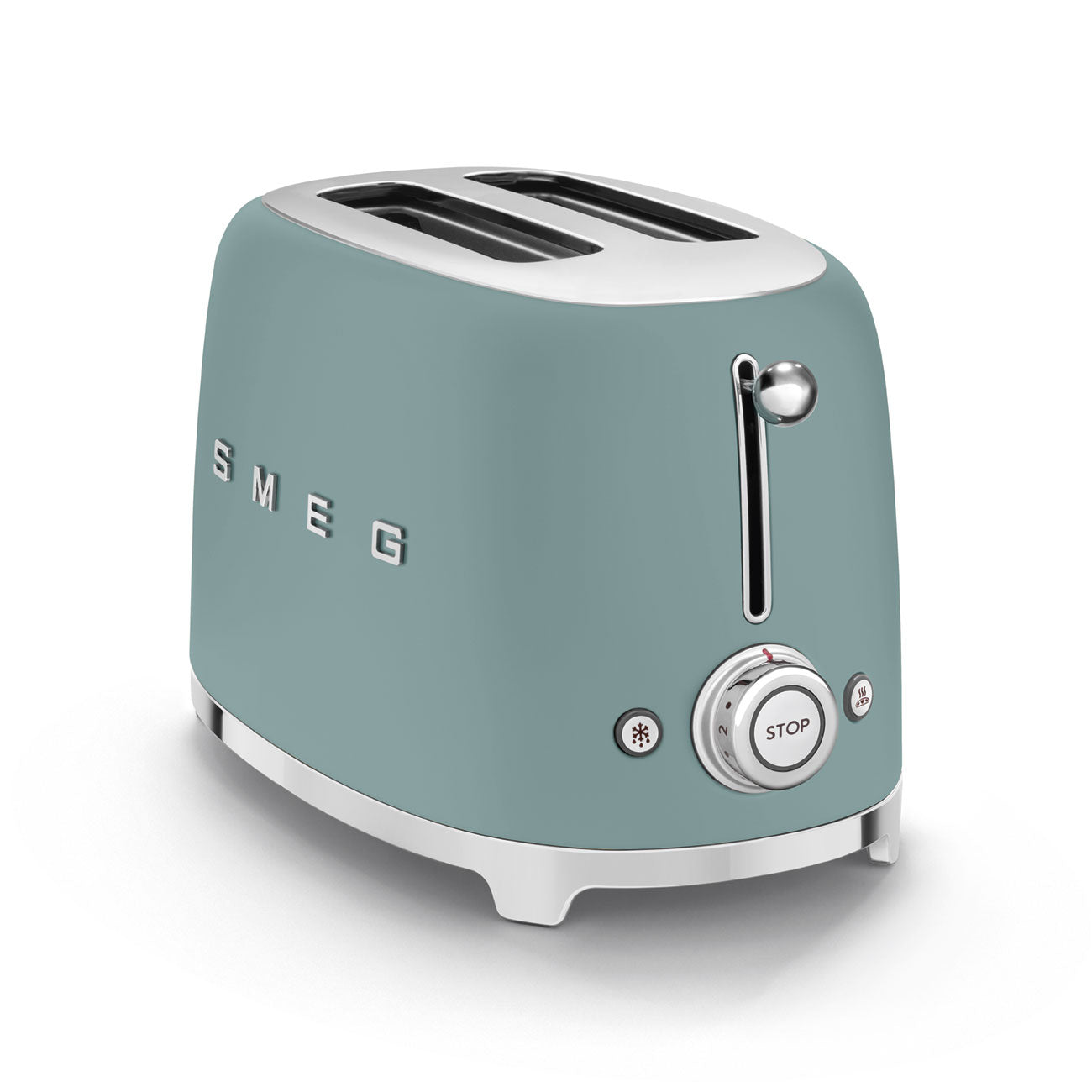 Smeg 50's Style 2 Slice, 2 Slot Toaster  Matte green