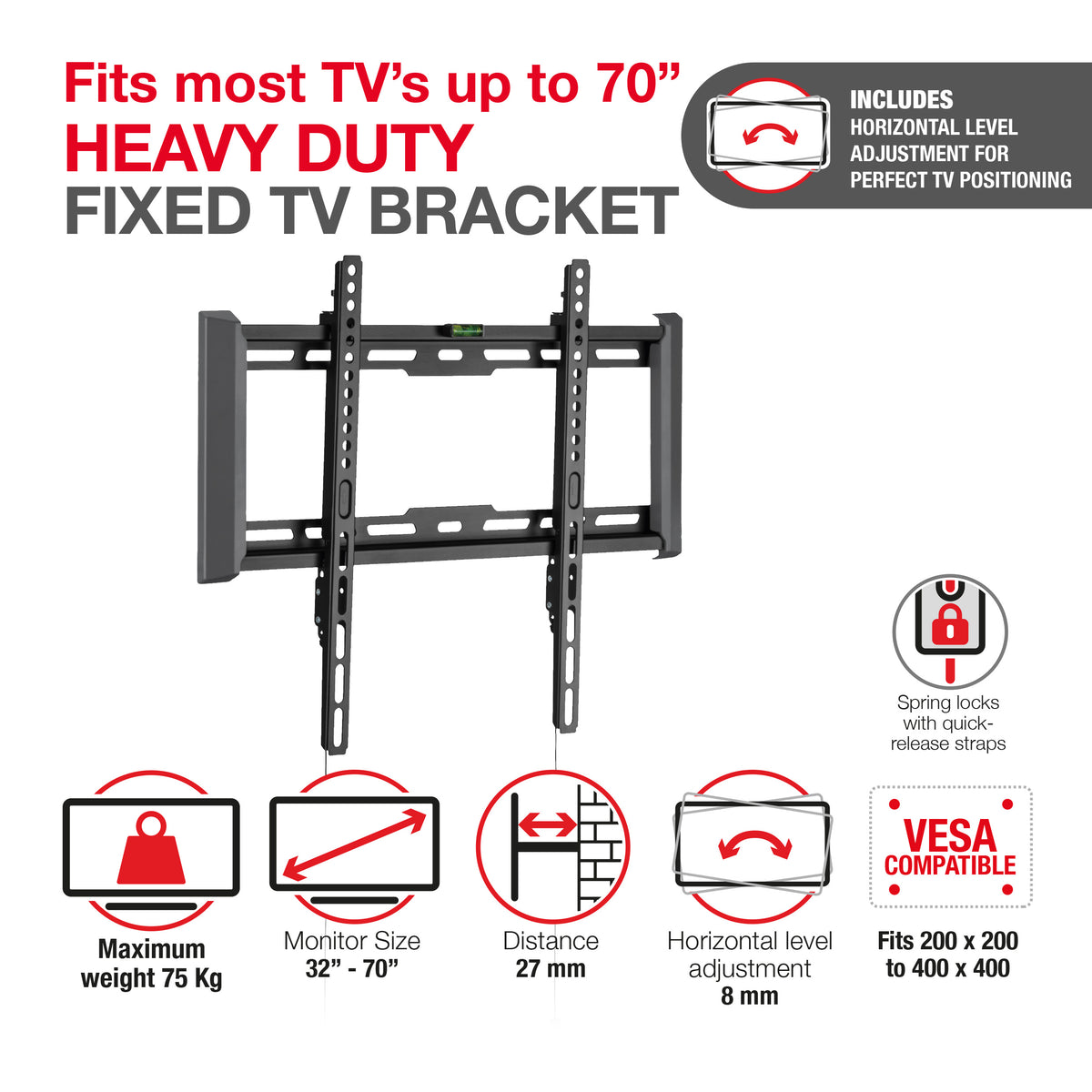 TTAP TTD404FLP Fixed TV bracket - up to 65"