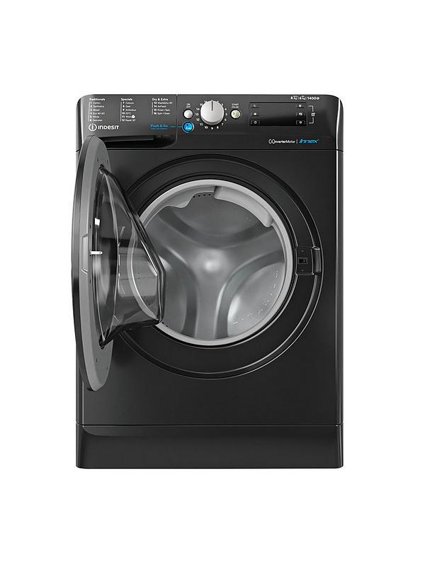 Indesit Freestanding washer dryer: 8,0kg - BDE 86436X B UK N